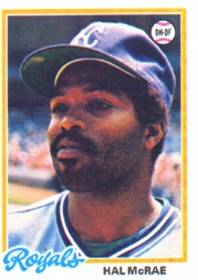 1978 Topps Baseball Cards      465     Hal McRae